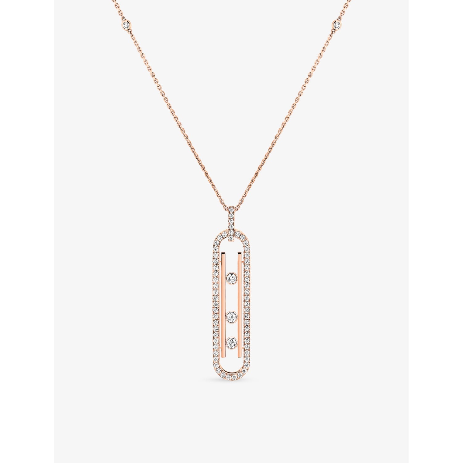 Messika Move 18ct gold diamond necklace with 80cm chain - British product