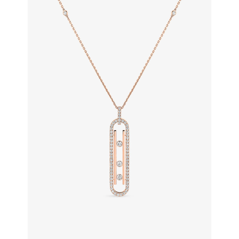 Messika Move 18ct gold diamond necklace with 80cm chain - British product