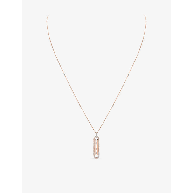 Messika Move 18ct gold diamond necklace with 80cm chain - British product