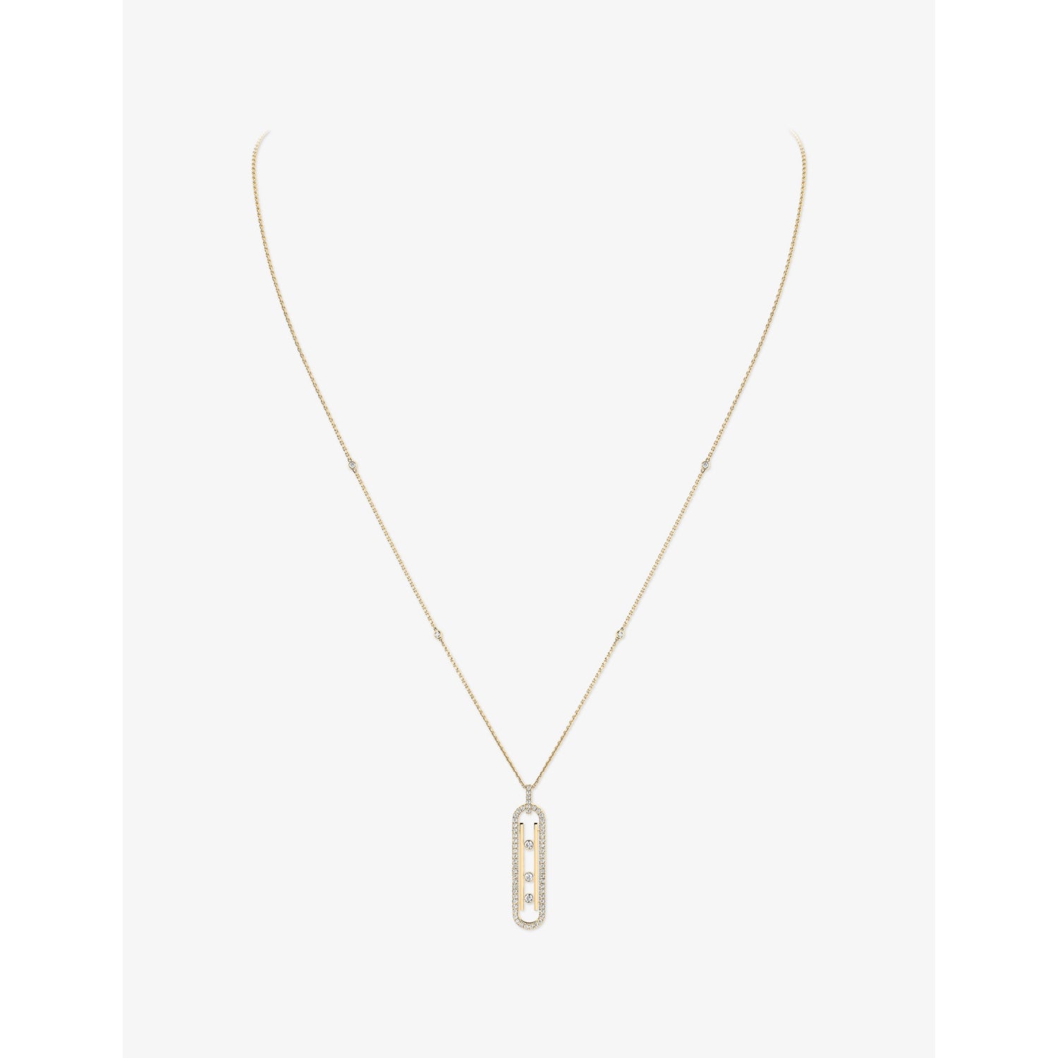 Messika Move 10th Small 18ct Gold And 0.07ct Diamond Necklace