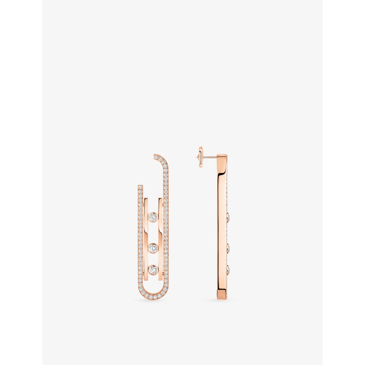 Messika 18ct gold and 1ct diamond earrings - British product