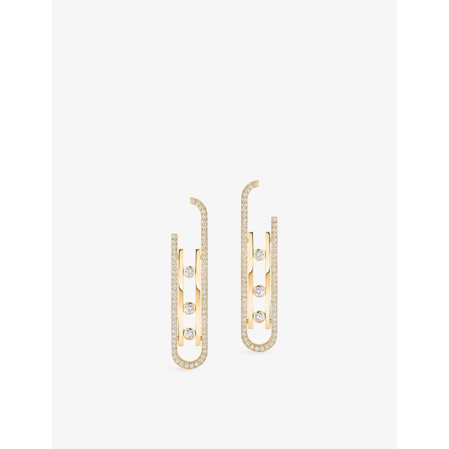 Messika Move 10th 18ct Gold And 1ct Diamond Earrings
