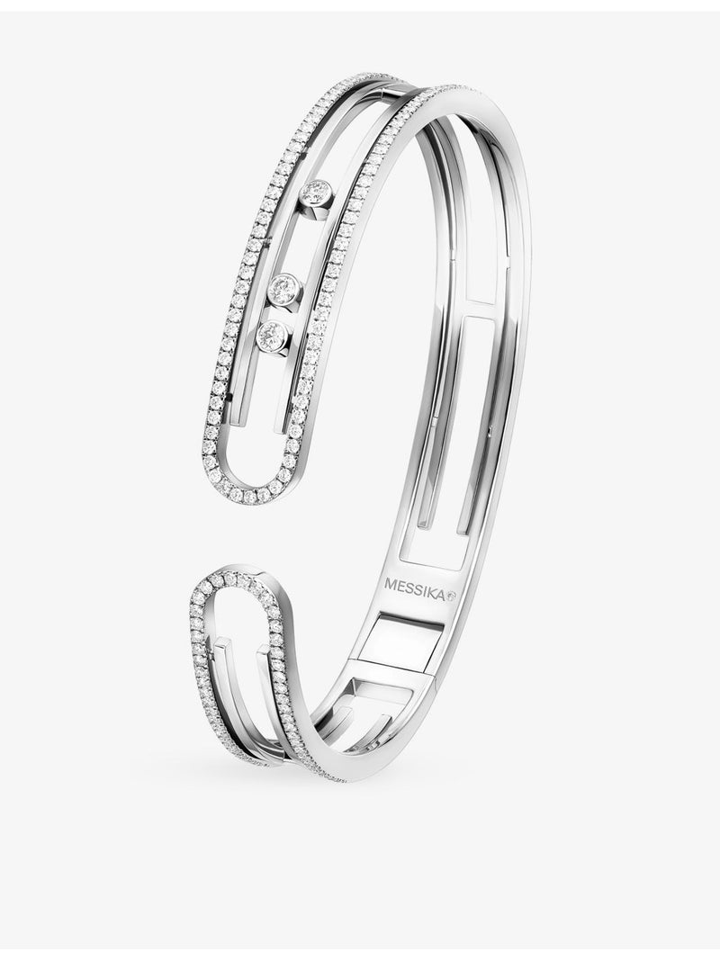 Messika 18ct white gold diamond bangle bracelet 0.91ct - British product