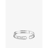 Move 10th 18ct White-Gold And 0.91ct Diamond Bangle Bracelet - XS