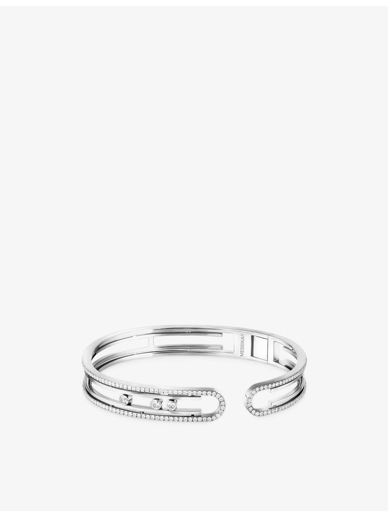 Messika 18ct white gold diamond bangle bracelet 0.91ct - British product