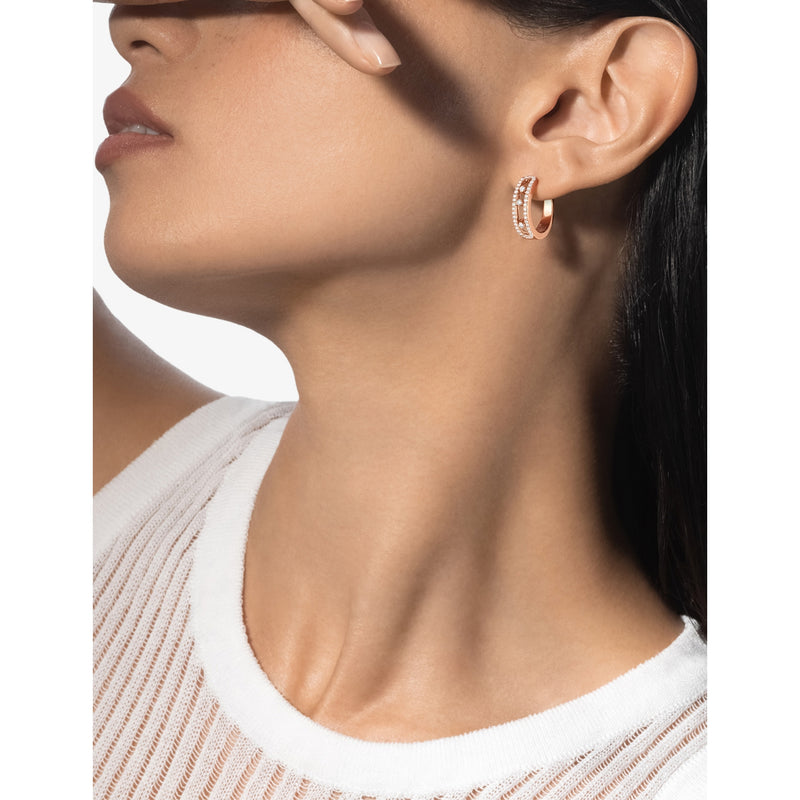 Messika 18ct gold diamond hoop earrings 0.52ct (British brand)