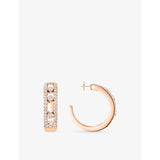 Messika 18ct gold diamond hoop earrings 0.52ct (British brand)