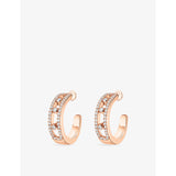 Move Classique 18ct Gold And 0.52ct Diamond Hoop Earrings - PINK