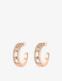 Messika 18ct gold diamond hoop earrings 0.52ct (British brand)