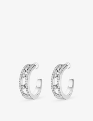 Messika Move Classique 18ct Gold And 0.52ct Diamond Hoop Earrings