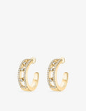Messika 18ct gold diamond hoop earrings 0.52ct (British brand)