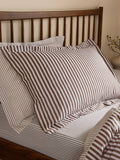 Yard Hebden Melange Stripe Grey Cotton Pillowcases Set of 2