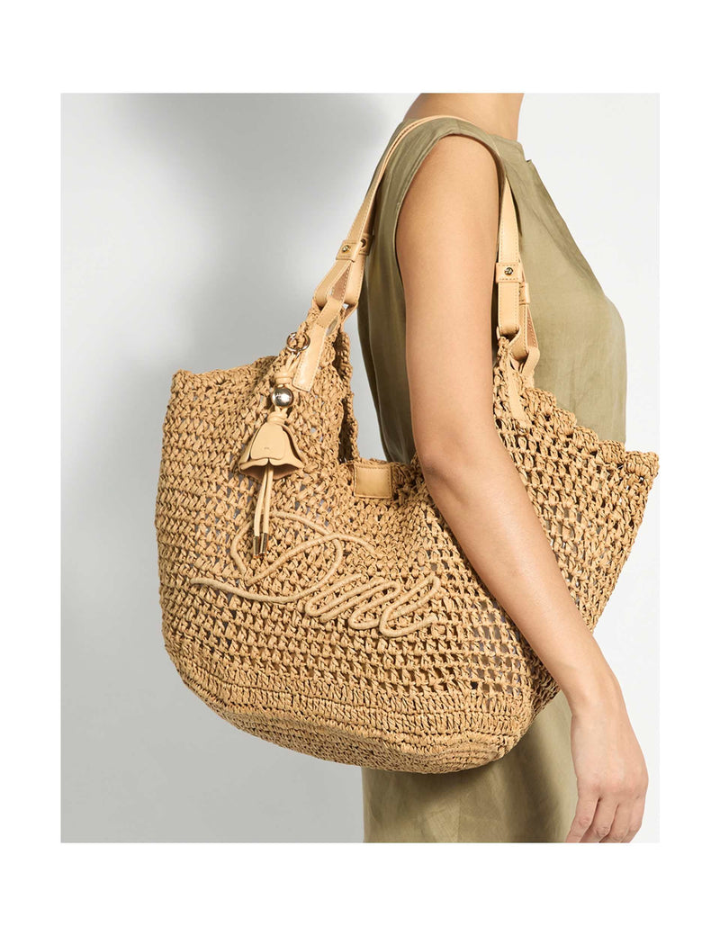 Dune London raffia beach bag (British brand)