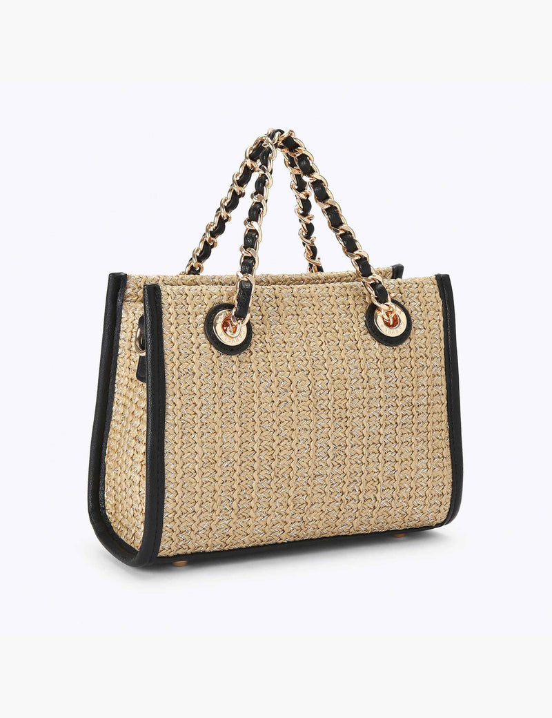 Carvela raffia beaded mini cross body bag, UK version