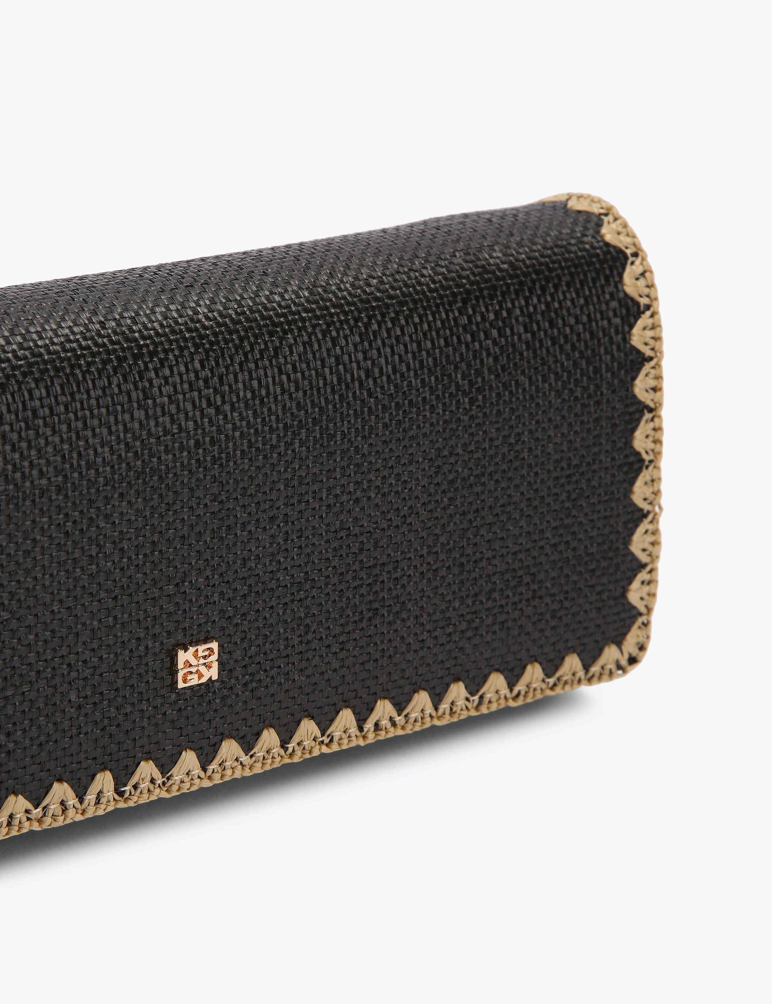 Kurt Geiger raffia chain strap clutch bag - British product