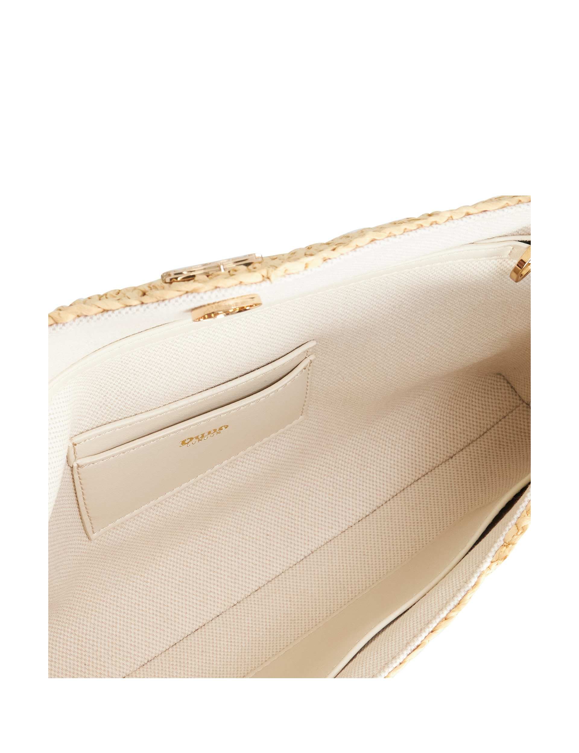 Dune London raffia chain strap clutch bag - British product