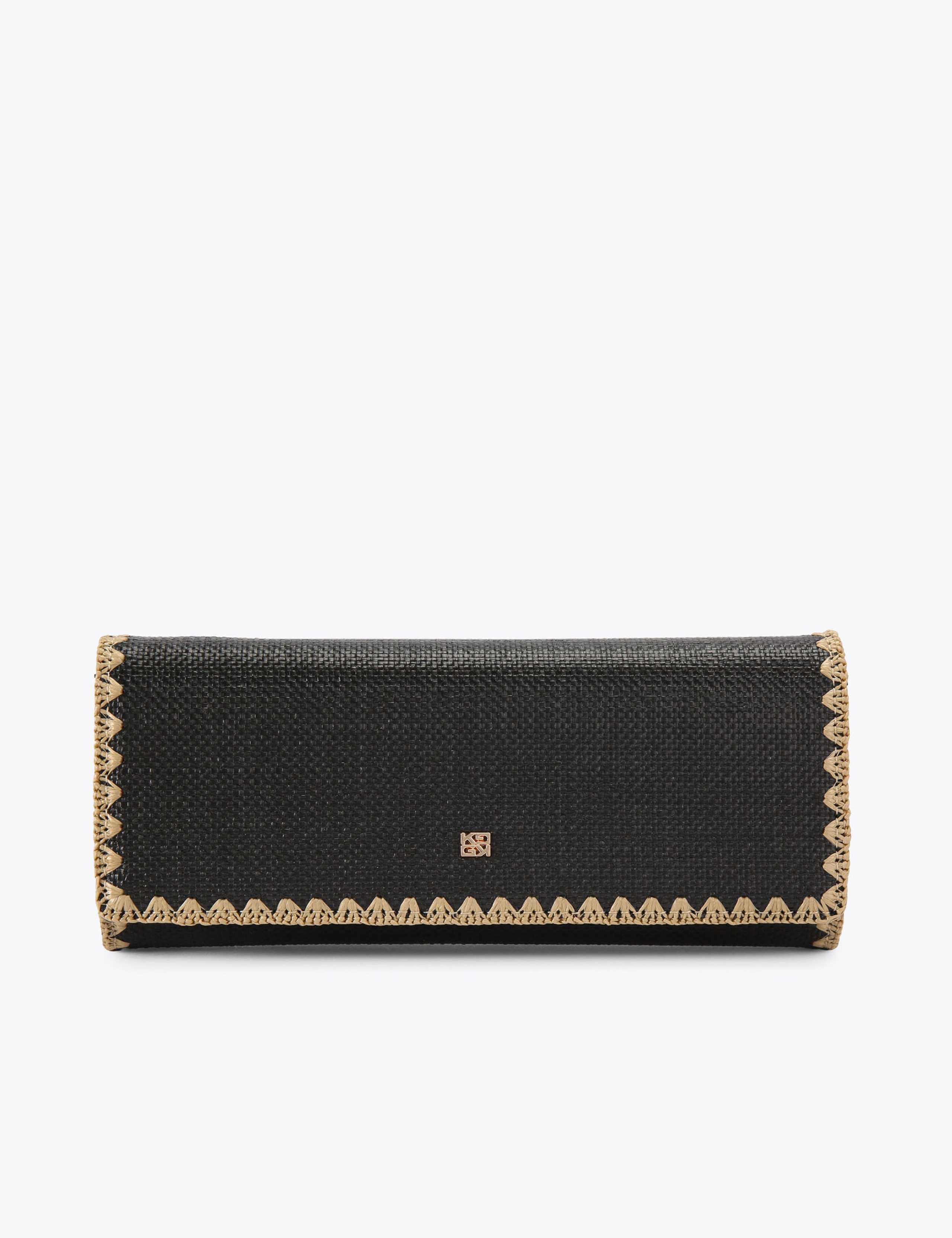 Kurt Geiger raffia chain strap clutch bag - British product