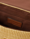 Accessorize raffia chain strap cross body bag (British brand)