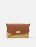 Accessorize raffia chain strap cross body bag (British brand)
