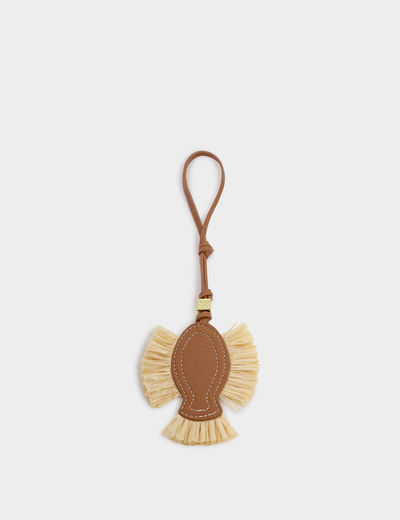Katie Loxton raffia fish bag charm, imported from the UK