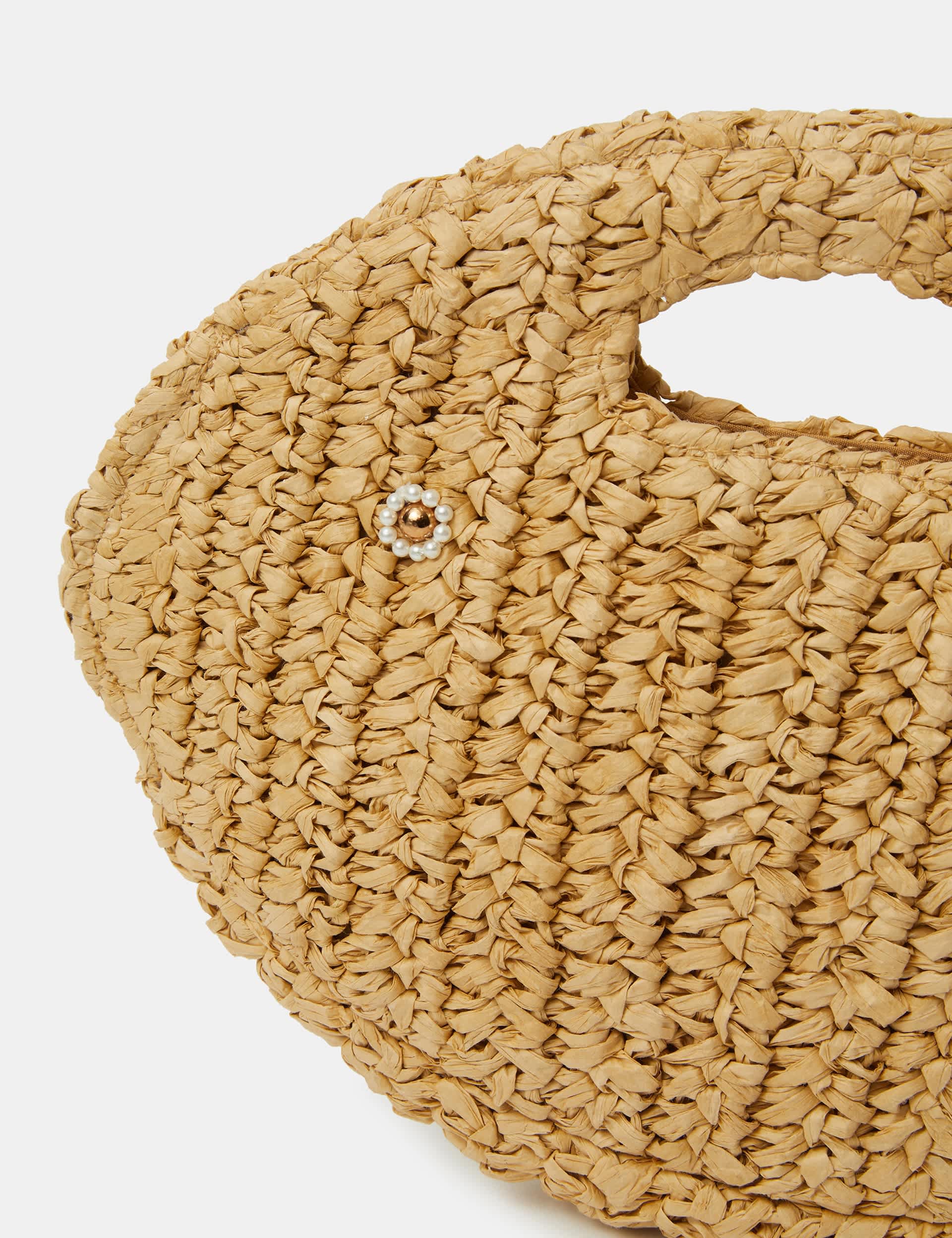Accessorize raffia fish clutch bag, imported from the UK