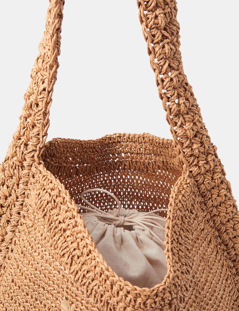 Accessorize raffia flower shoulder bag, imported from the UK
