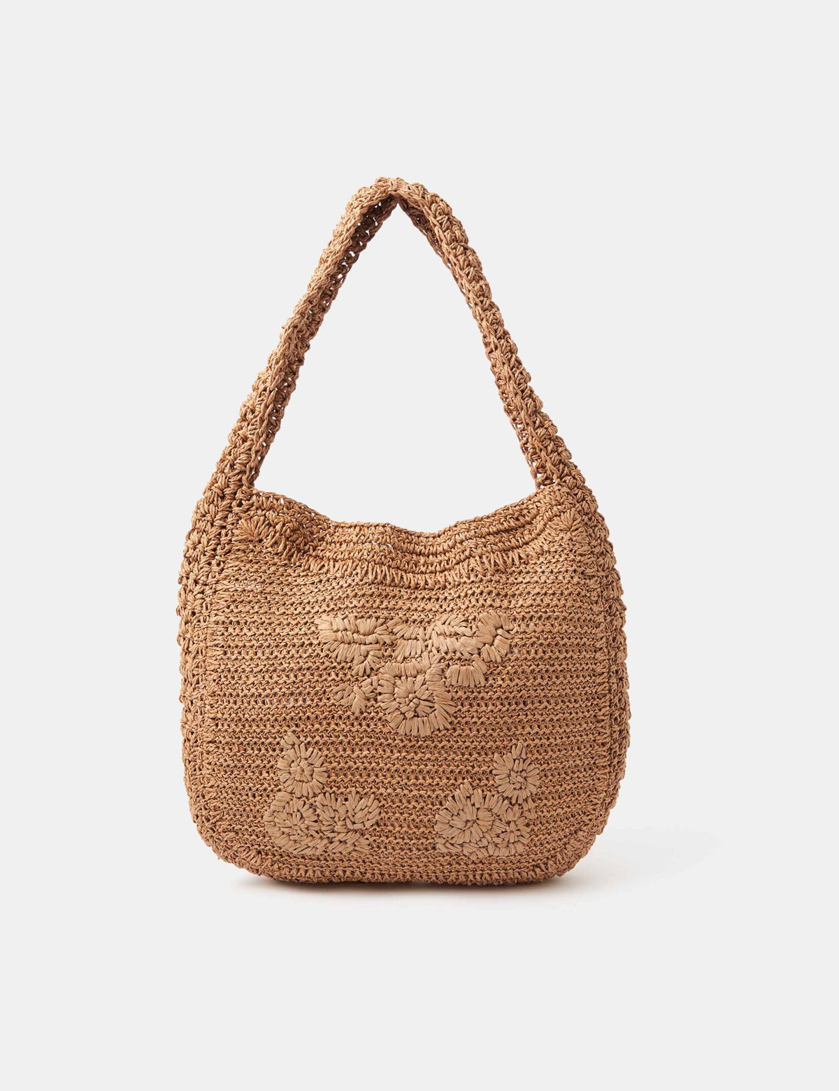Accessorize raffia flower shoulder bag, imported from the UK