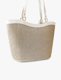 Carvela metallic starfish raffia tote bag, imported from the UK
