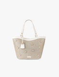 Carvela metallic starfish raffia tote bag, imported from the UK