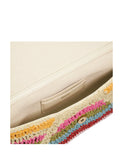 Dune London raffia striped chain strap clutch bag, UK version