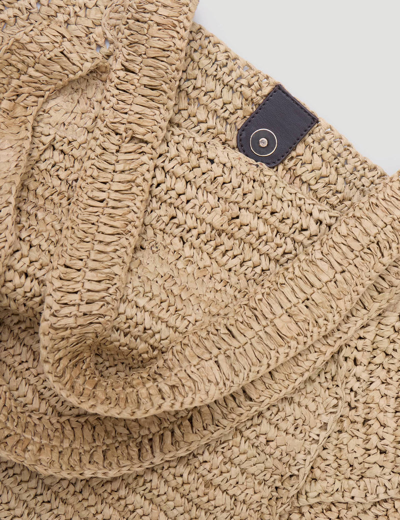 Hush raffia tote bag oversized, UK version