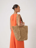 Hush raffia tote bag oversized, UK version
