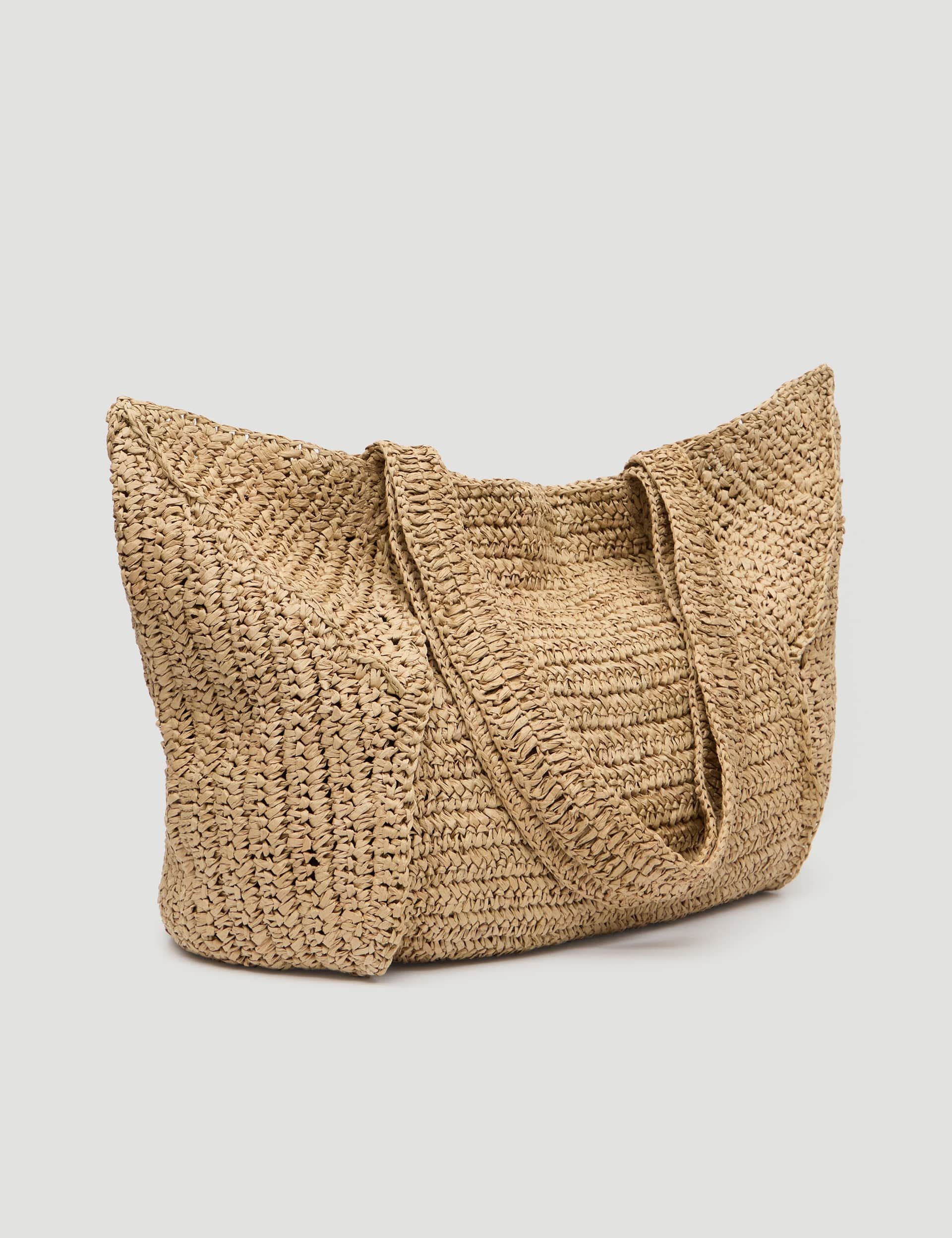 Hush raffia tote bag oversized, UK version