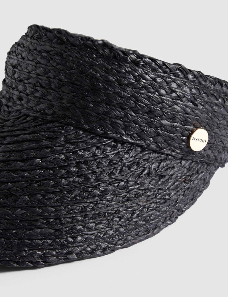Seafolly raffia visor wide brim hat, imported from the UK