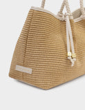 Katie Loxton raffia woven shoulder tote bag - British product