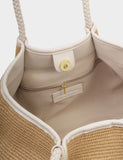 Katie Loxton raffia woven shoulder tote bag - British product