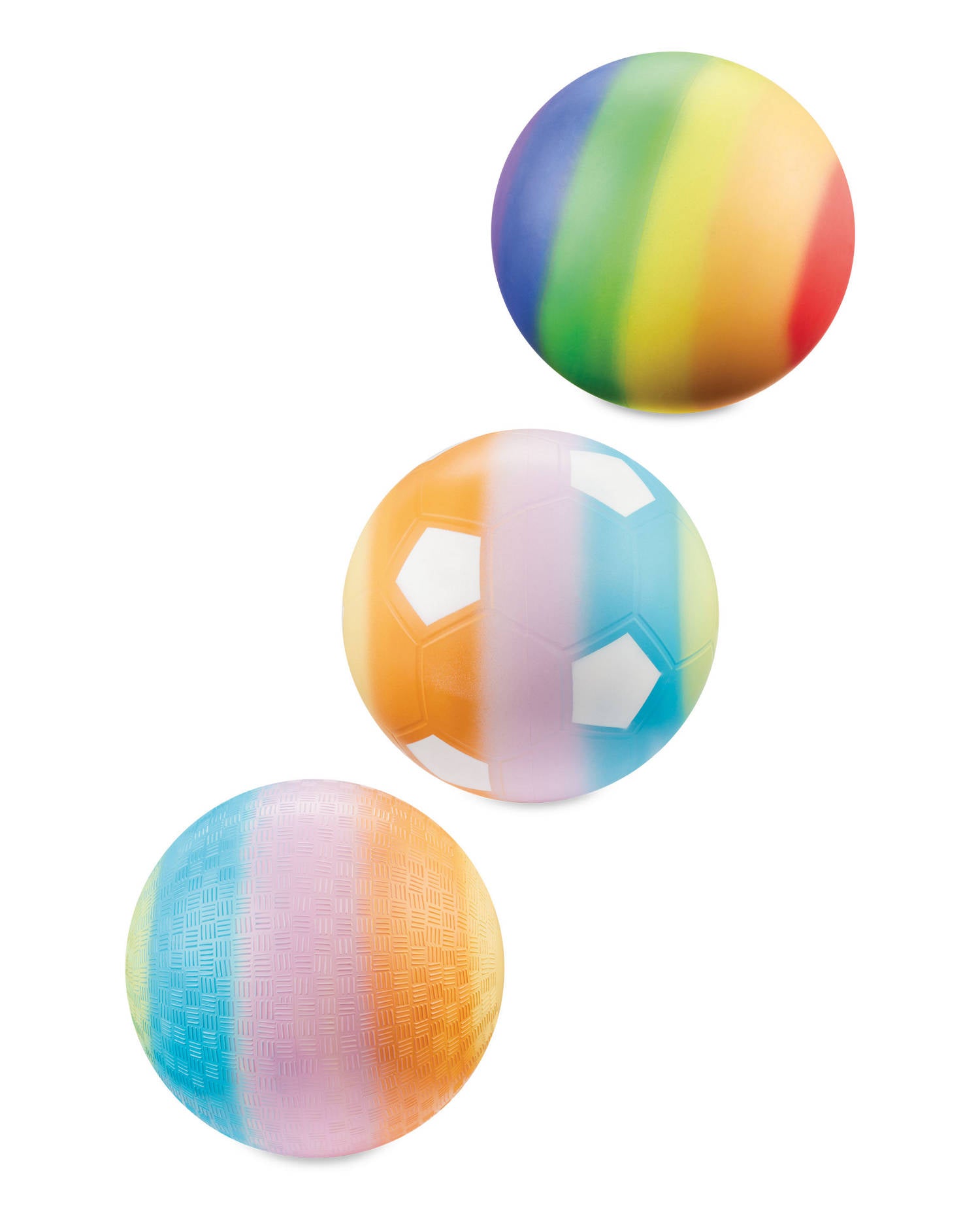 Rainbow Sportsball durable PVC for indoor outdoor play - British product