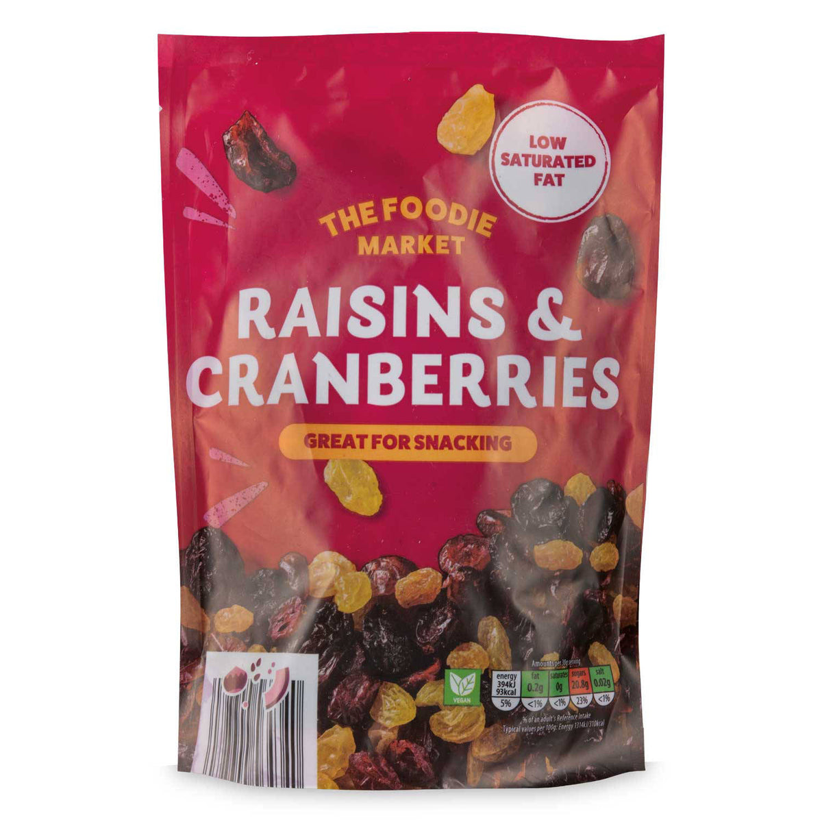 Raisins & Cranberries dried fruit mix (British brand)
