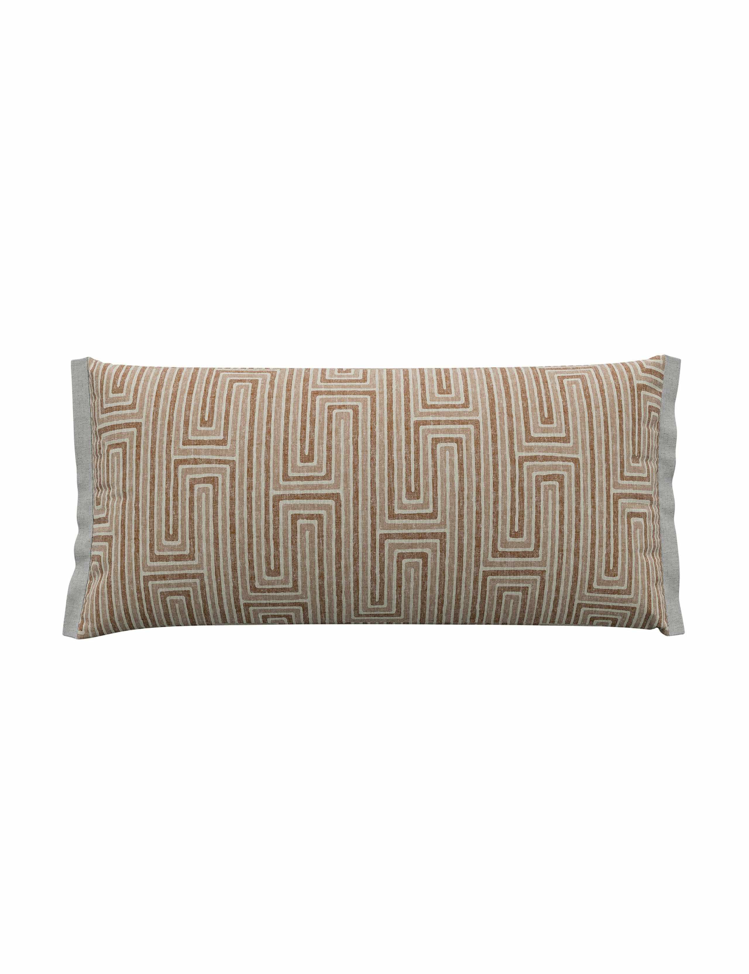 Bedeck of Belfast geometric rectangle cushion 30x70cm, imported from the UK