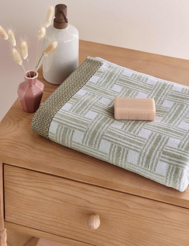 Bedeck of Belfast geometric towel available in multiple sizes, UK version