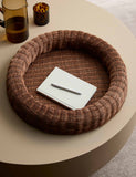 Large round rattan coffee table tray, UK version