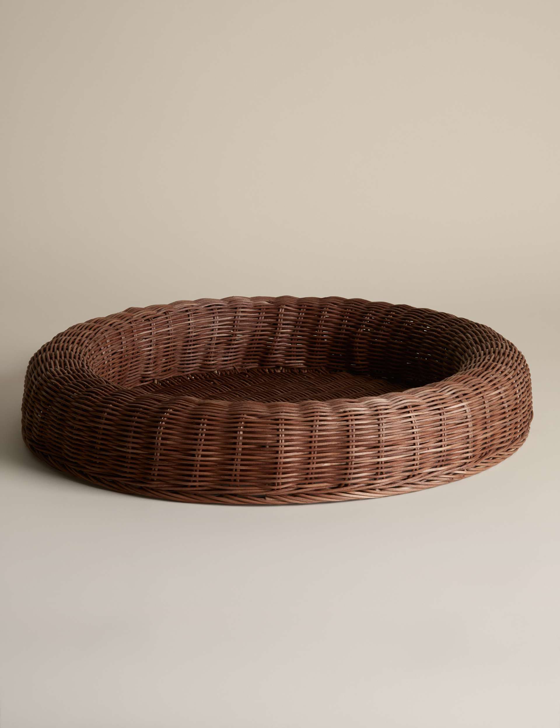 Large round rattan coffee table tray, UK version