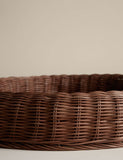 Large round rattan coffee table tray, UK version