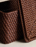 Rattan rectangular storage box 30cm - British product