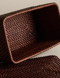 Rattan rectangular storage box 30cm - British product