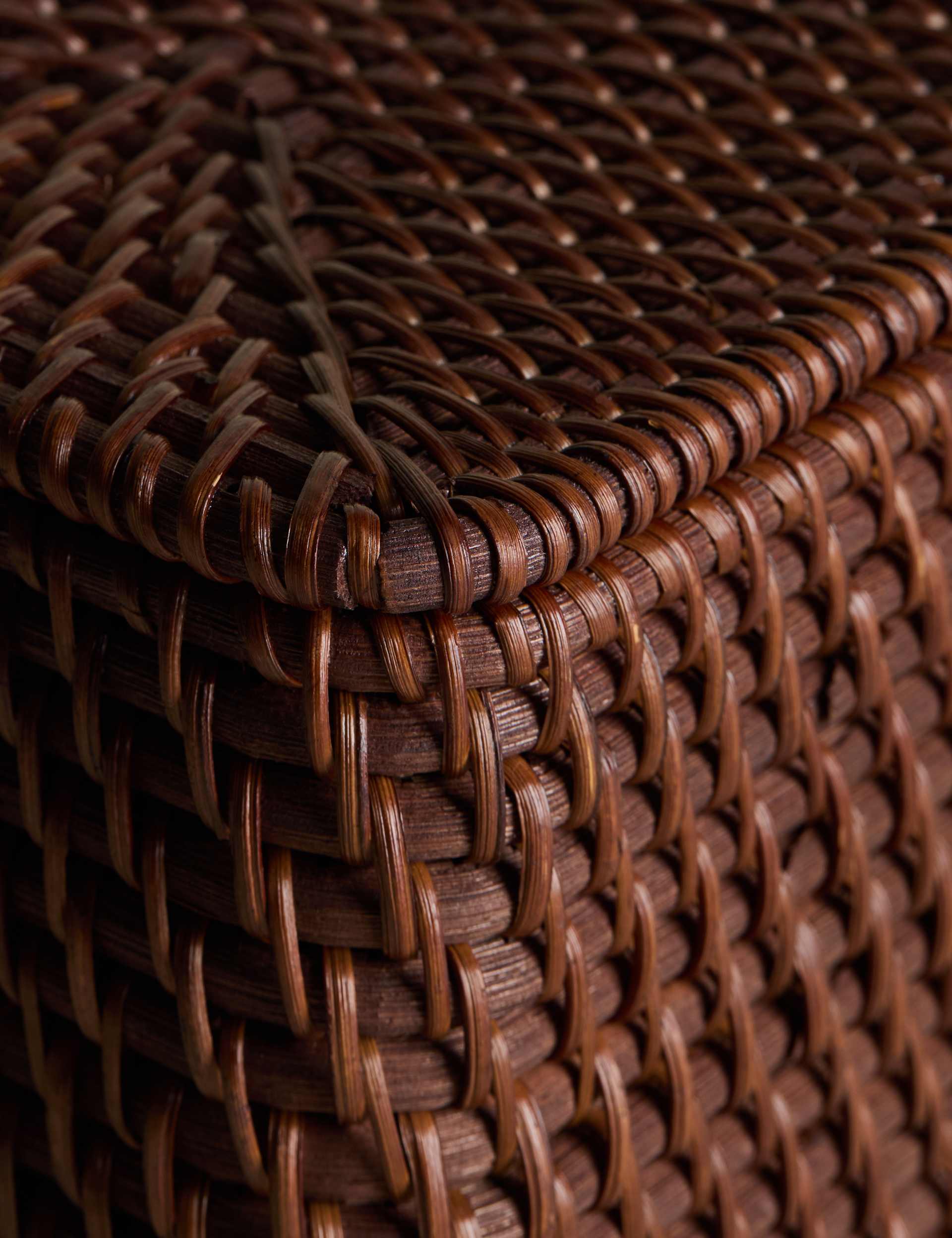 Rattan rectangular storage box 30cm - British product