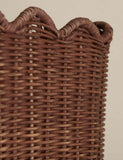 Rattan scallop rectangular basket 40x30x20cm, UK version