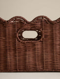 Rattan scallop rectangular basket 40x30x20cm, UK version