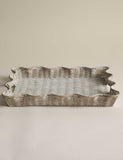 Rattan scallop tray 45cm x 35cm - British product