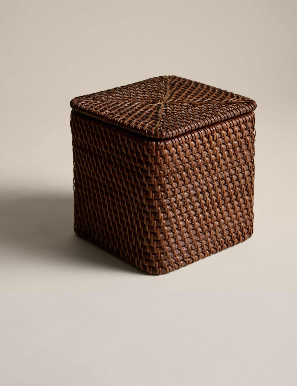 Rattan cube storage box 17cm cube, imported from the UK